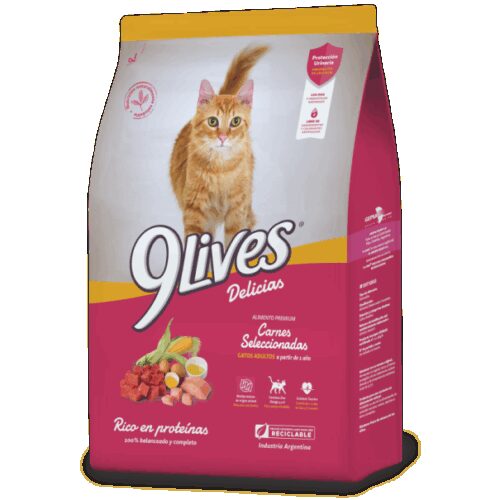 9 LIVES GATO CARNE 15KG