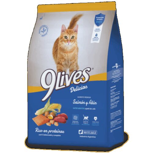 9 LIVES GATO SALMON Y ATUN 15KG