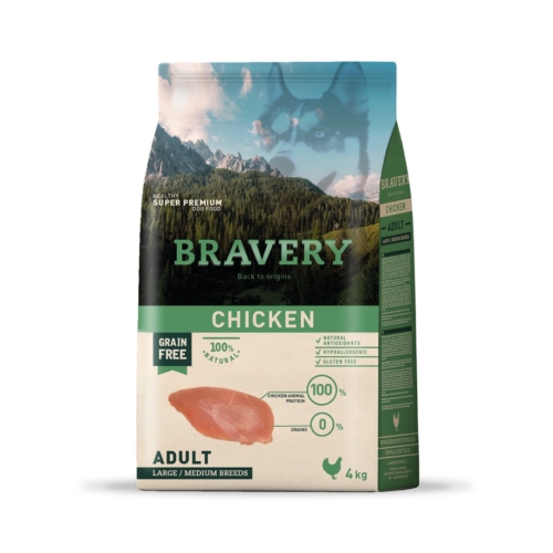 BRAVERY POLLO ADULTO 4KG