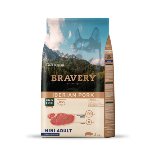 BRAVERY CERDO IBERICO ADULTO RAZA PEQUEÑA 2KG