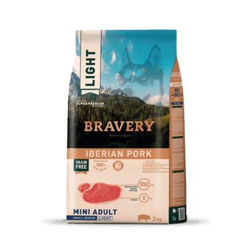 BRAVERY CERDO IBERICO LIGHT ADULTO RAZA PEQUEÑA 2KG