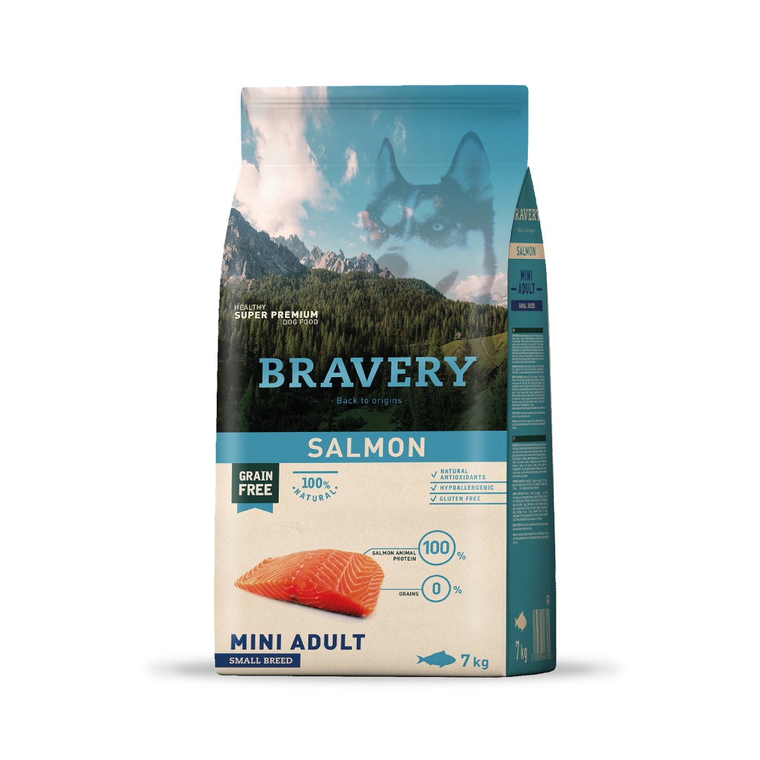 BRAVERY SALMON ADULTO RAZA PEQUEÑA 7KG