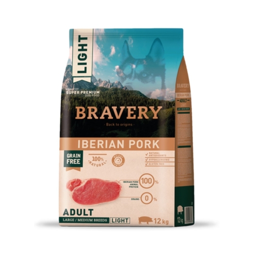 BRAVERY CERDO IBERICO LIGHT ADULTO 12KG