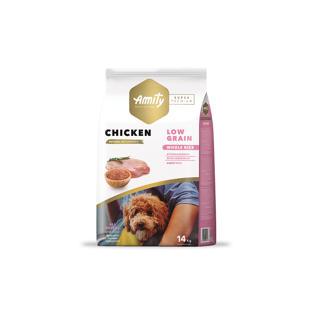 AMITY LOW GRAIN CHICKEN ADULTO 14KG