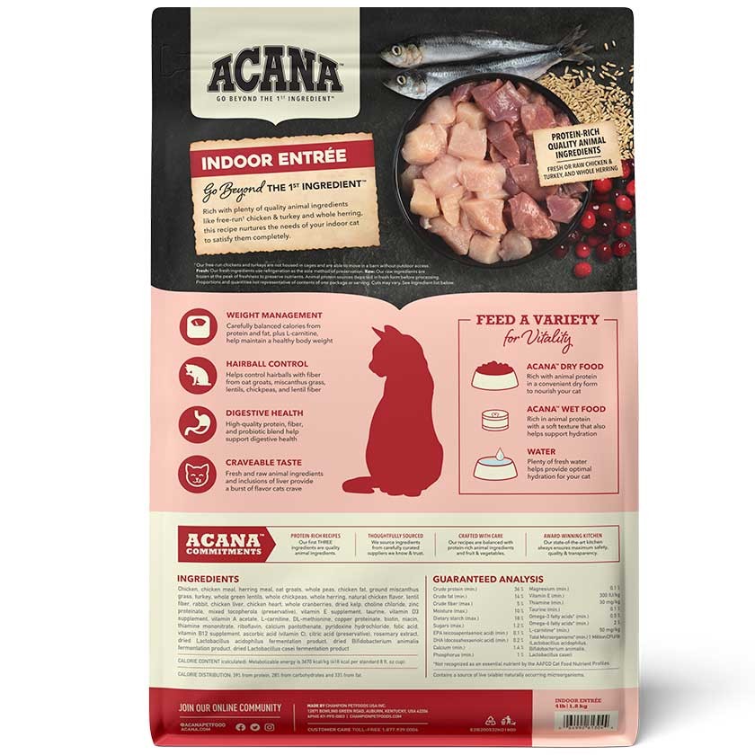 ACANA INDOOR ENTREE CAT 1.8KG