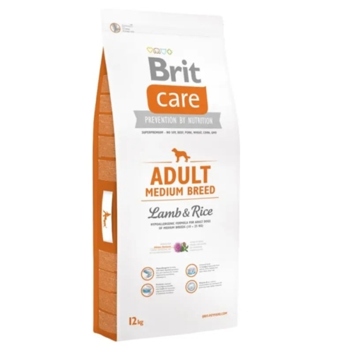 BRIT CARE HIPOALERGENICO ADULTO RAZAS MEDIANAS CORDERO 12KG