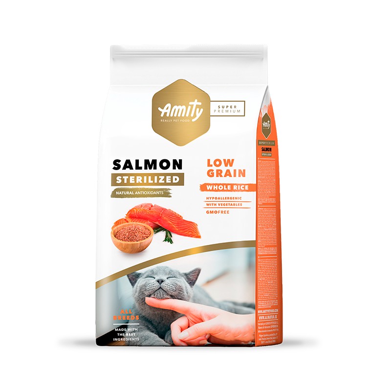 AMITY LOW GRAIN SALMON STERILIZED GATO 7KG