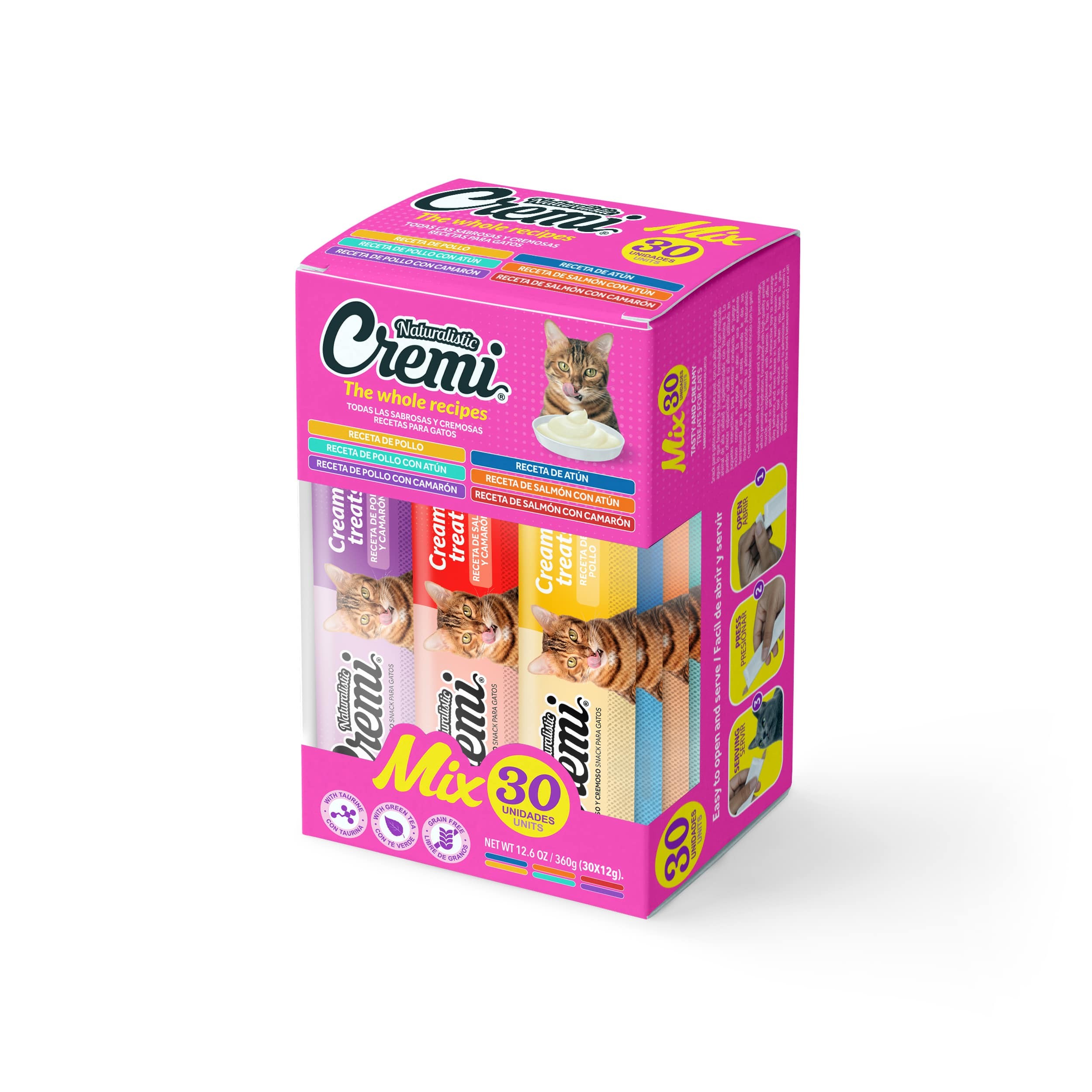 NATURALISTIC CREMI BOX TODAS LAS RECETAS 30 UNIDADES