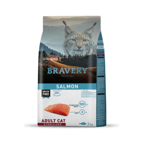BRAVERY SALMON GATO ESTERILIZADO 2KG