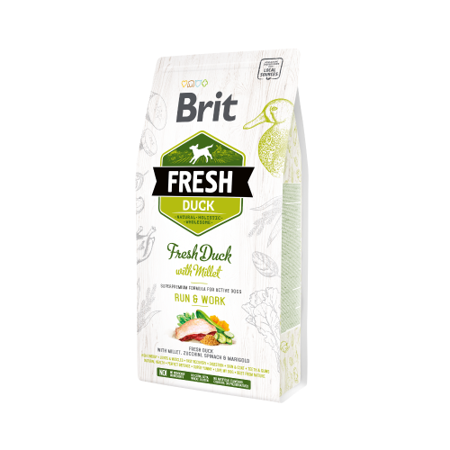 BRIT FRESH DUCK WITH MILLET ADULT ACTIVE RUN & WORK 2.5KG