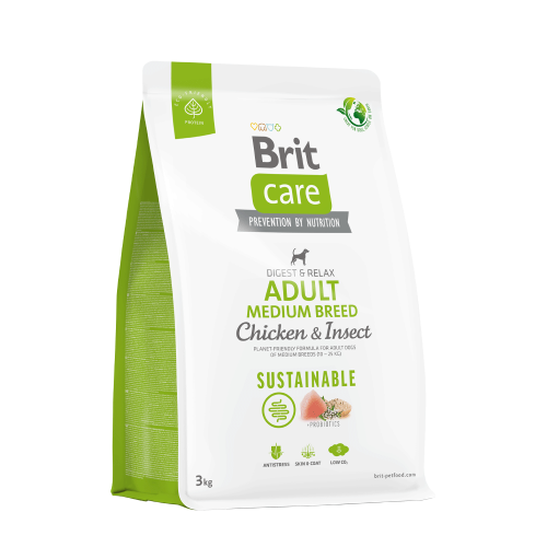 BRIT CARE ADULT MEDIUM CHICKEN & INSECT 3KG