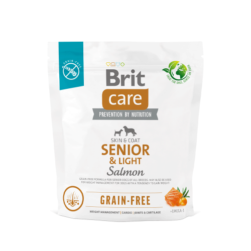 BRIT CARE GF SENIOR & LIGHT SALMON 1KG