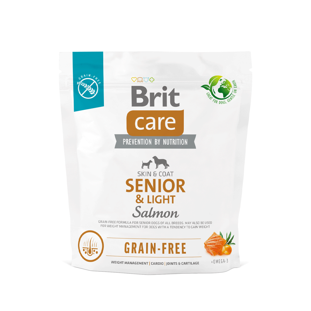 BRIT CARE GF SENIOR & LIGHT SALMON 1KG