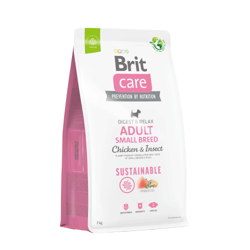 BRIT CARE SUSTAINABLE ADULT SMALL BREED CHICKEN AND INSECT 7KG