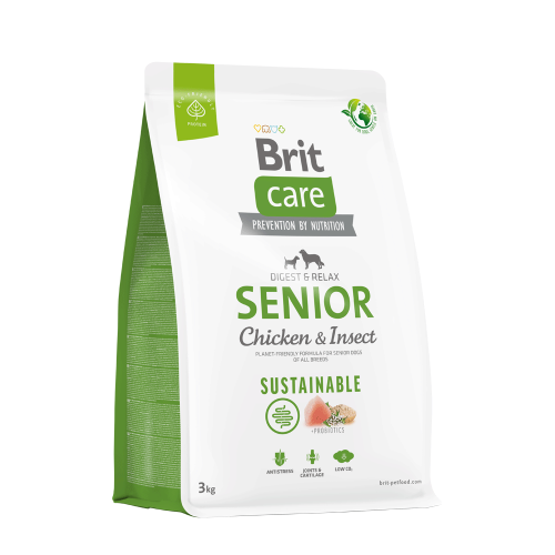 BRIT CARE SUSTAINABLE SENIOR CHICKEN AND INSECT 3KG
