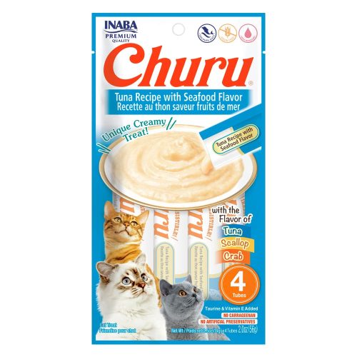 CHURU GATO ATUN Y MARISCOS 56GR