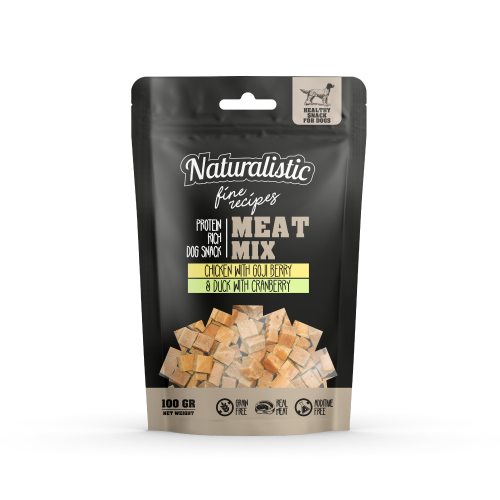 NATURALISTIC MEATMIX POLLO CON GOJI BERRY & PATO CON CRANBERRY 100GR
