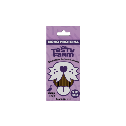 TASTY FARM SALCHICHA DE PATO MONOPROTEICA 15GR (10 UN)