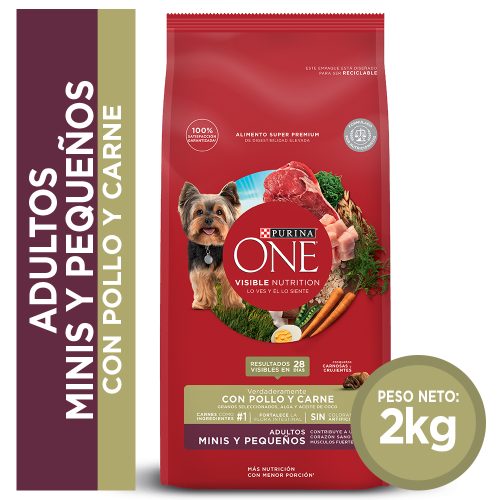 PURINA ONE ADULTO RAZAS PEQUEÑAS CARNE 2KG