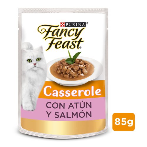 FANCY FEAST SOBRE CASSEROLE ATUN Y SALMON 85GR